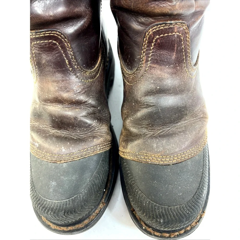 Justin Men's Warhawk Nano Toe Chestnut Leather Vibram Safety Workboot Size 8D‎